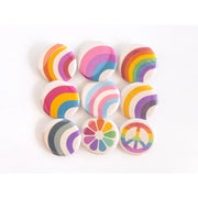 Retro Pride Rainbow Buttons Pins