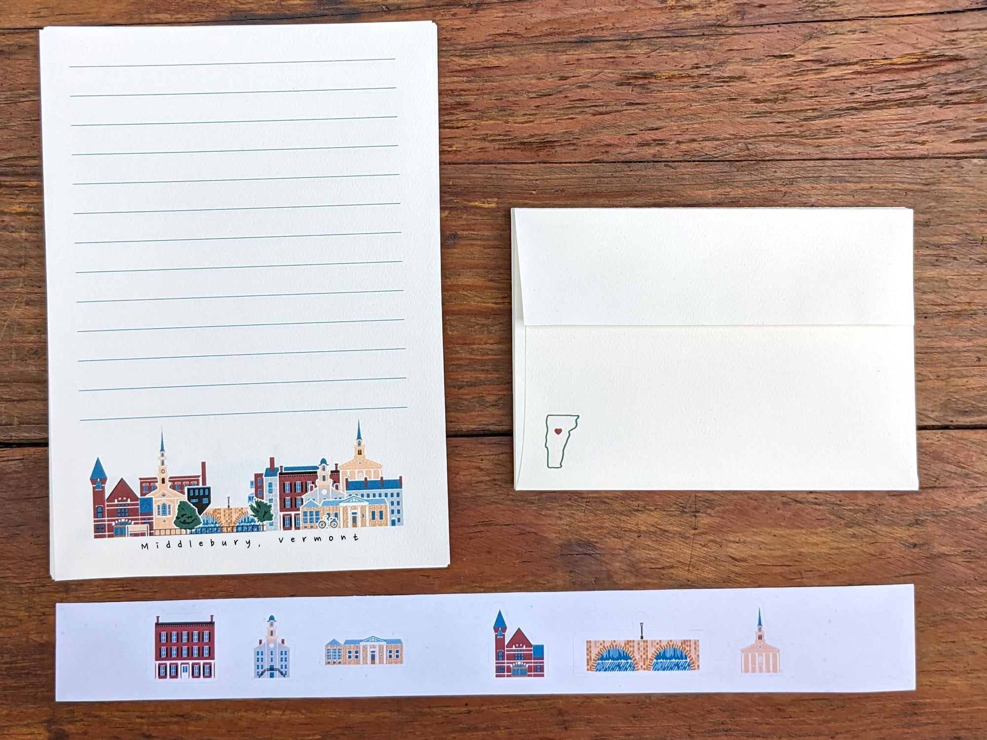 Stationery Set - Middlebury Cityscape - Soijen
