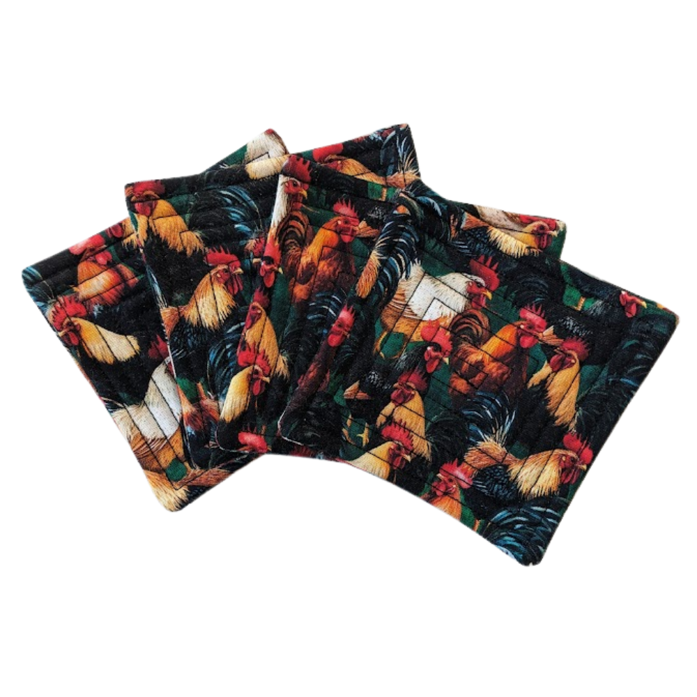 King of the Roost Quilted Coasters