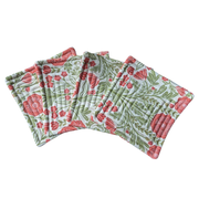 Cloud Poppy Floral Quilted Coasters