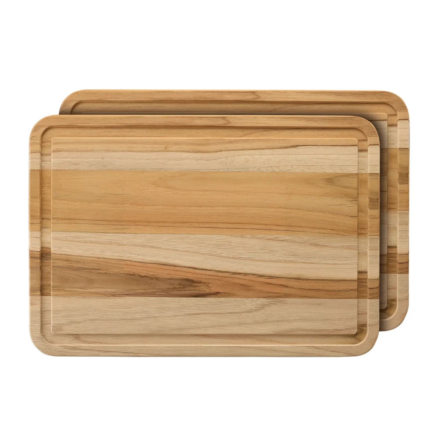 2 Pack Teak Cutting Boards by Kiss the Cook