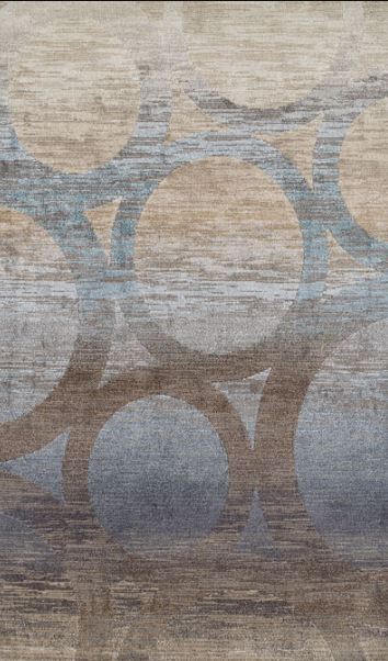 Antigua Rug Circles Chocolate 5'3" X 7'7" by Homeportonline