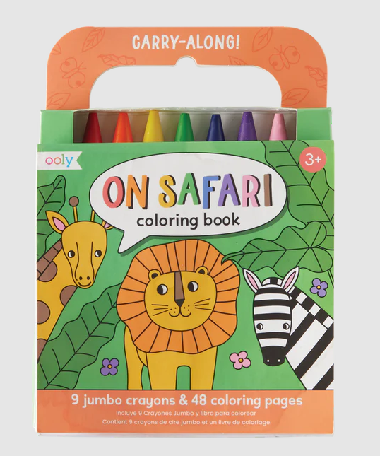 Carry Along! Coloring Book & Crayon Set Safari by Homeportonline
