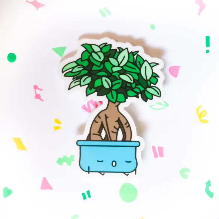 Ficus Ginseng Vinyl Sticker by Wild Lark