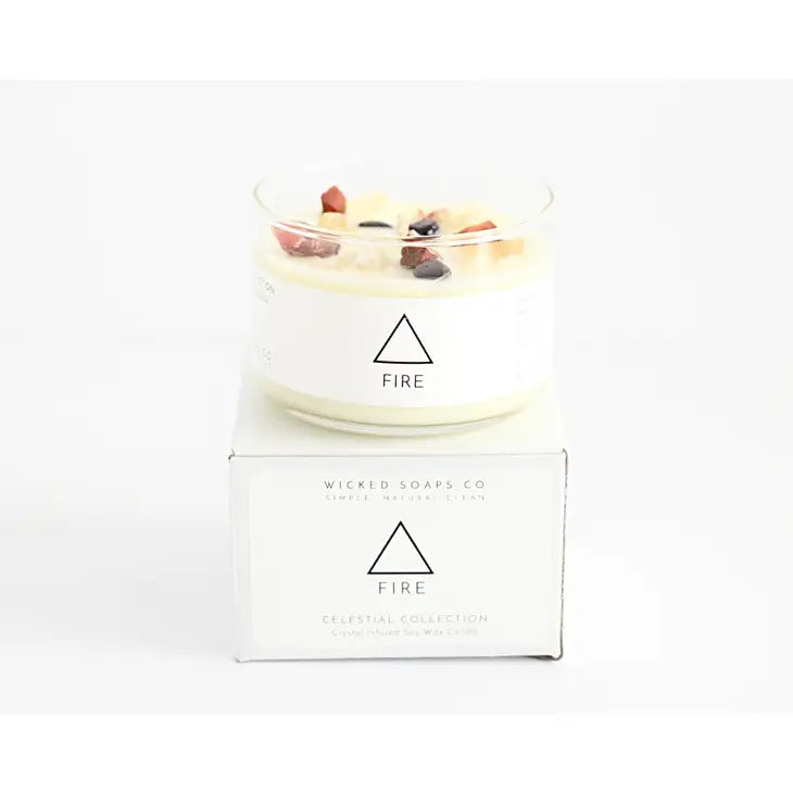 Fire - Zodiac Inspired Crystal + Essential Oil Candle