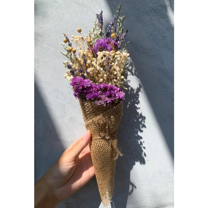 Dried Flowers Burlap Bouquet