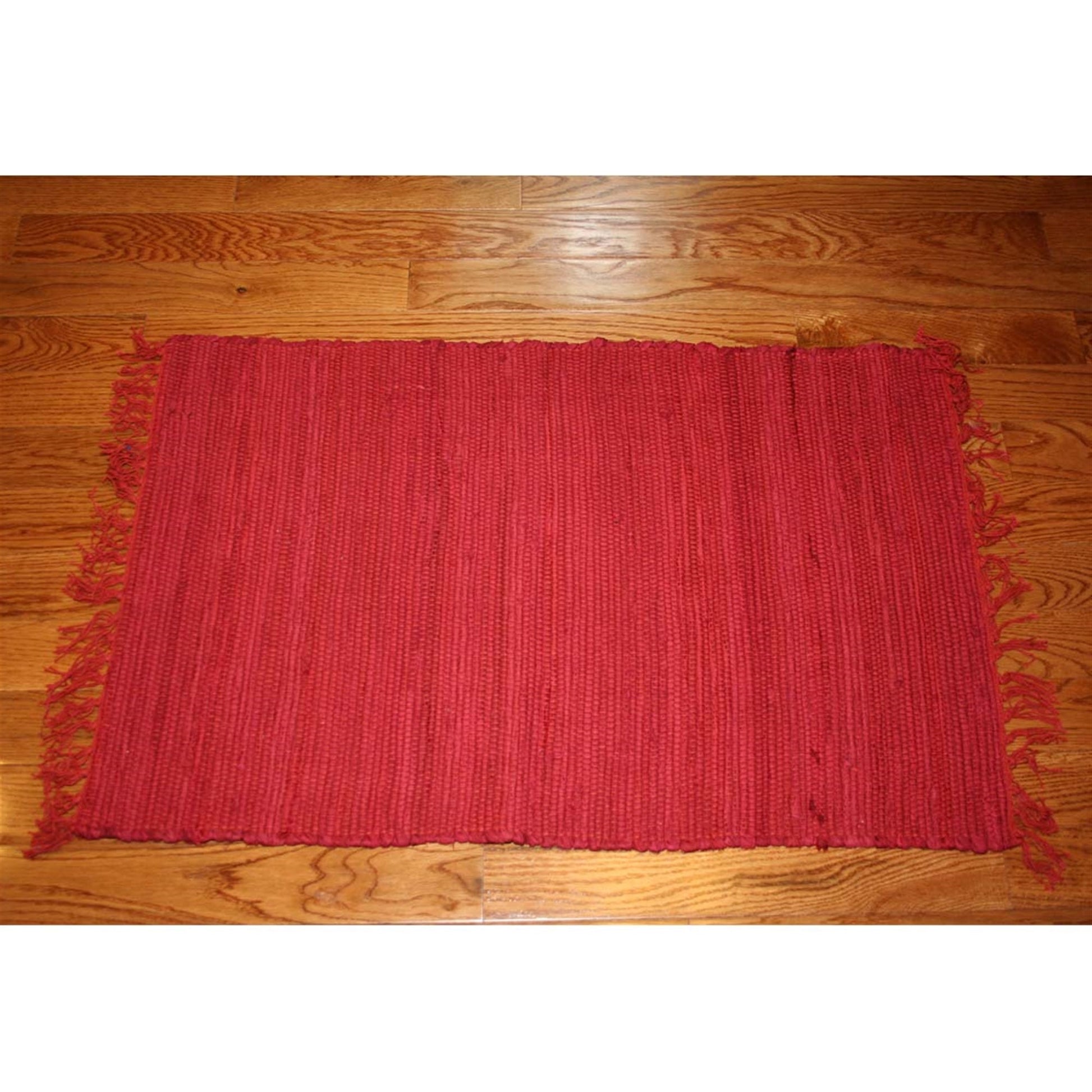 Rag Rug Cotton Rust 4'x6 by Homeportonline