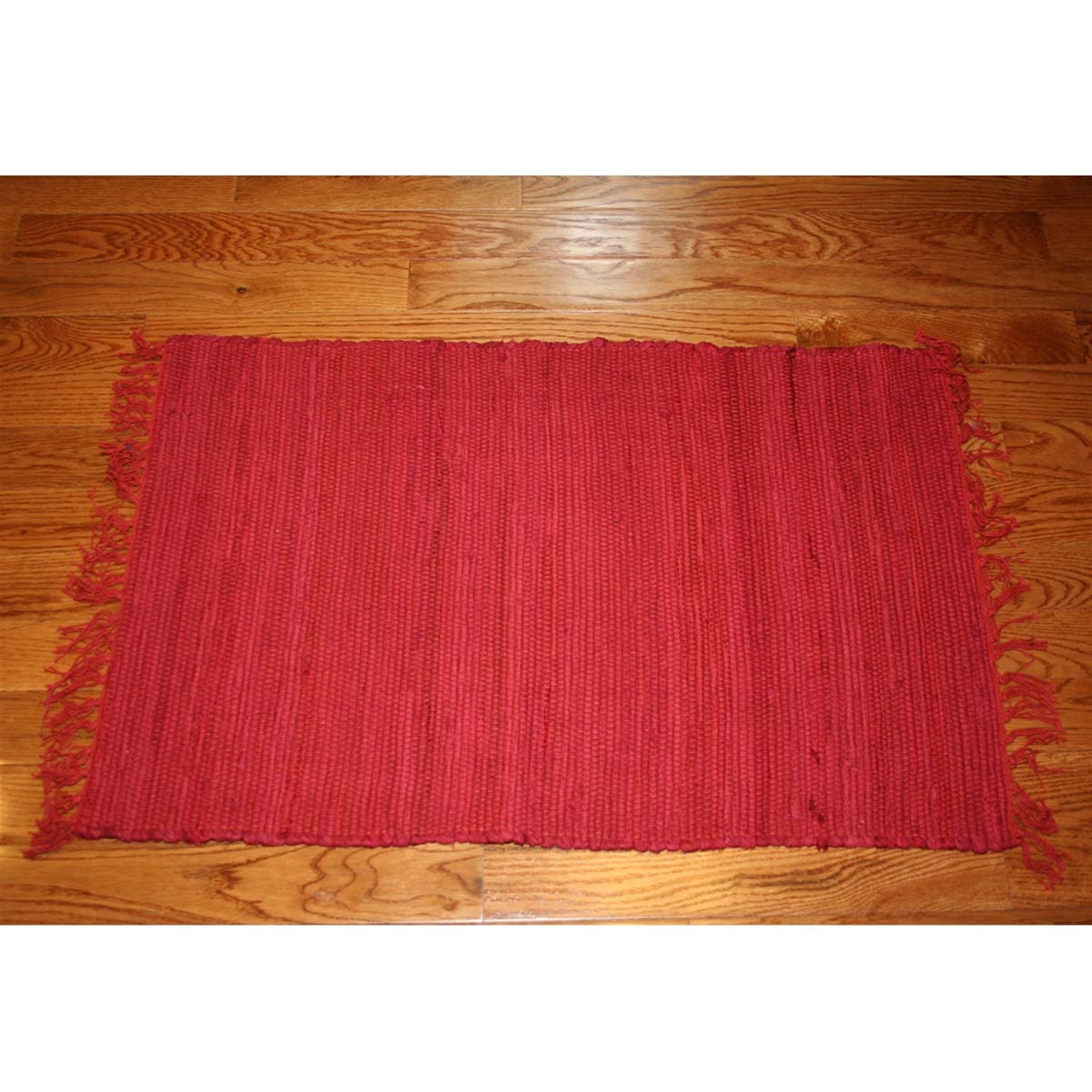 Rag Rug Cotton Rust 4'x6 by Homeportonline