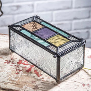 Colorful Stained Glass Decorative Jewelry Keepsake Box