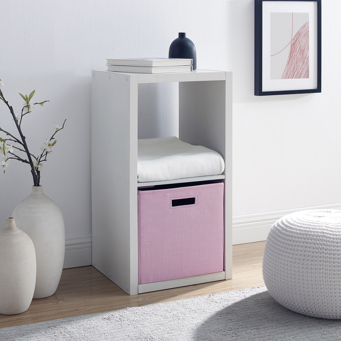 Cody White Two Cubes Unit by Homeportonline