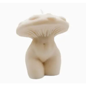 Large Mushroom Lady Pillar Candle