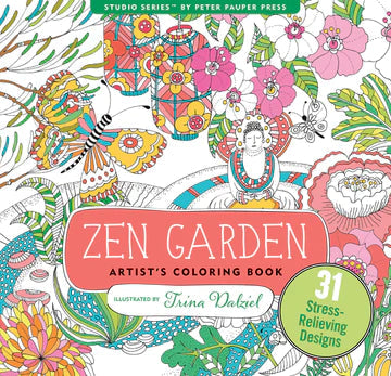 Artist's Adult Coloring Book Zen Garden by Homeportonline
