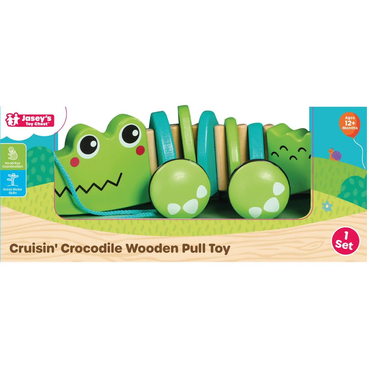 Cruisin' Crocodile Wooden Pull Toy