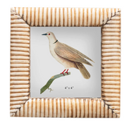 Frame Hand Carved Bone Ribbed Natural Holds 4" x 4" by Homeportonline