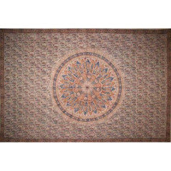 Tapestry Twin Size Veggie Circle Block Red by Homeportonline