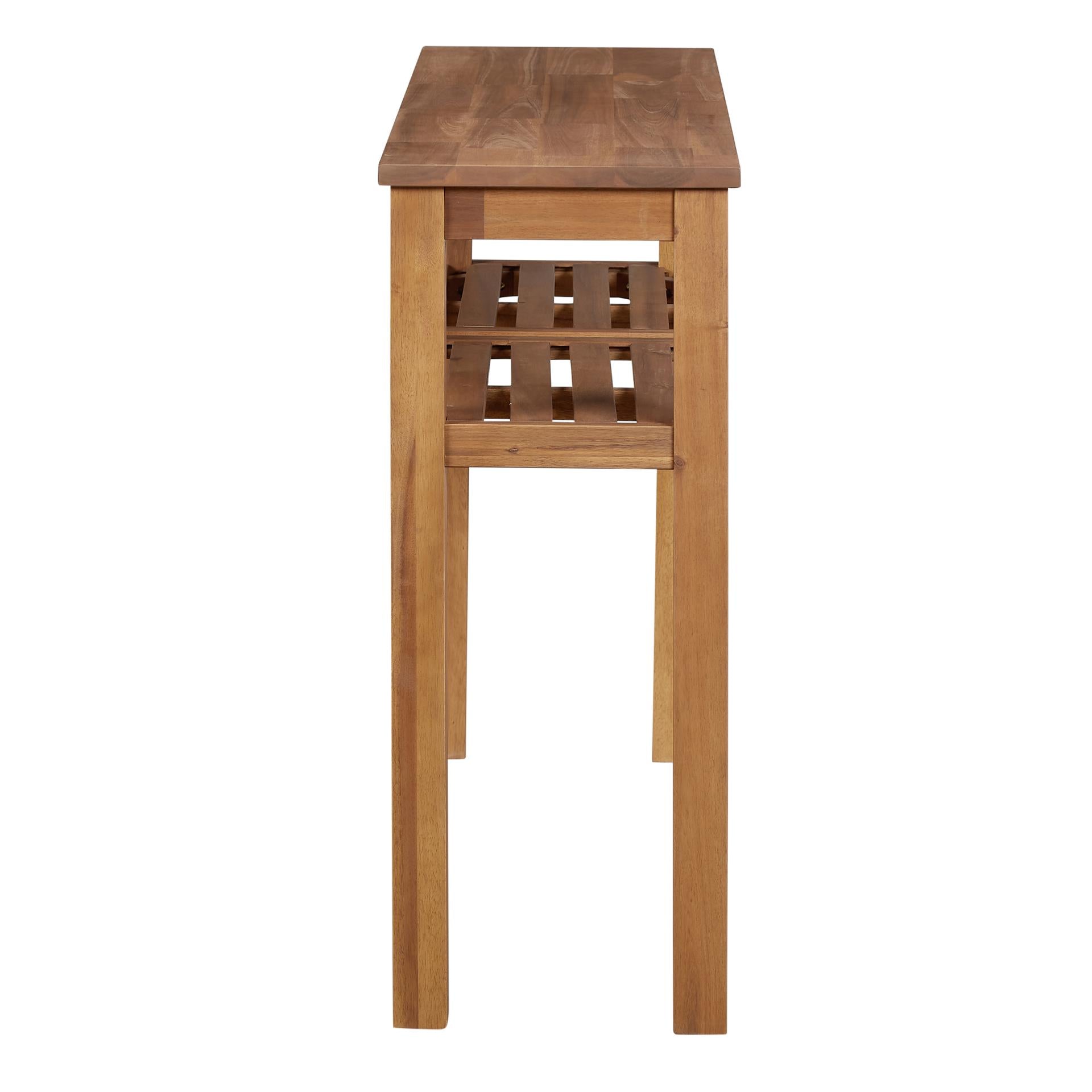 Tiburon Console With Shelf Amber by Homeportonline