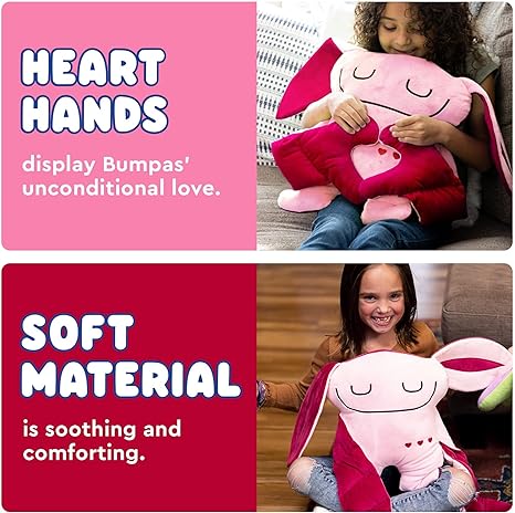 Bumpas Weighted Sensory Plush Lucky Red & Pink by Homeportonline