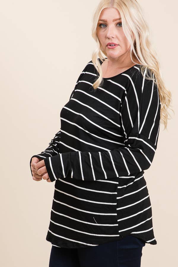 The Moment of the Truth Stripe Top by SidePony Boutique
