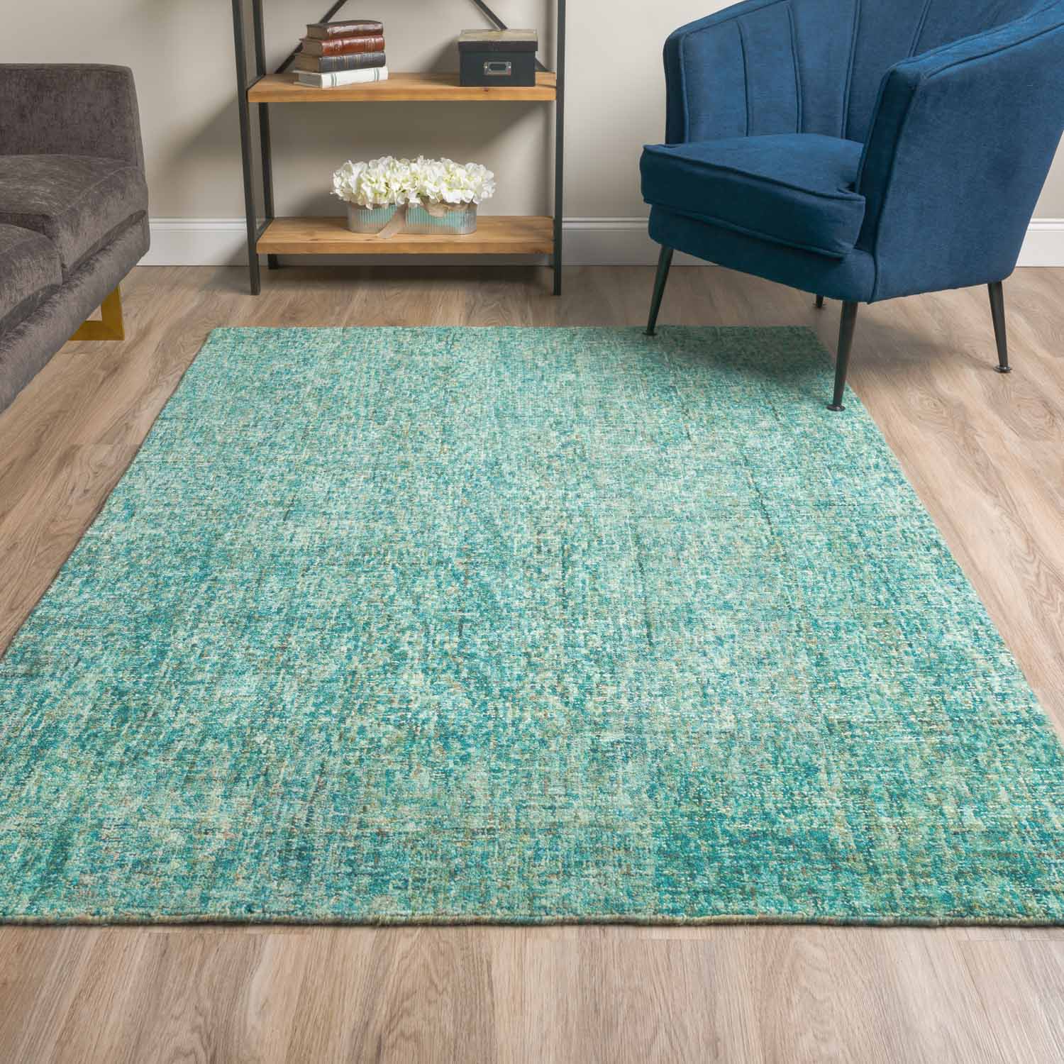 Calisa Rug Turquoise 3'6" X 5'6" by Homeportonline