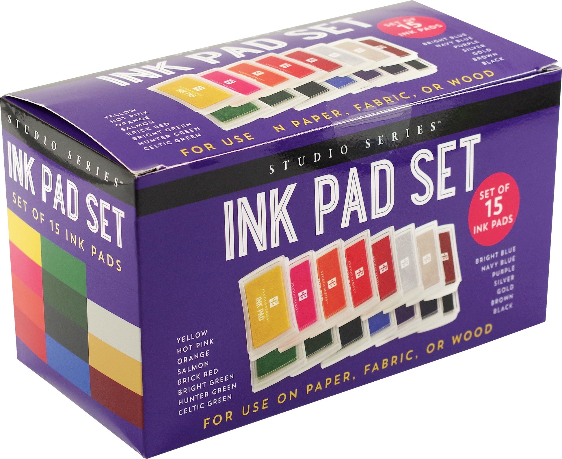 Art Center Ink Pad Set Of Fifteen Colors by Homeportonline