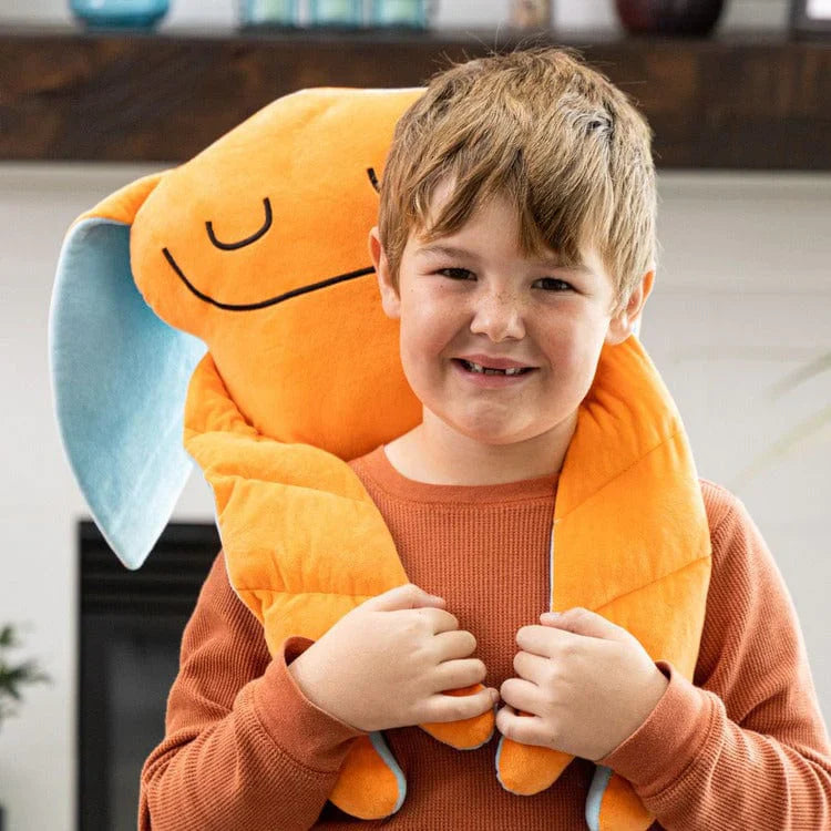 Bumpas Weighted Sensory Plush Zeek Orange & Blue by Homeportonline