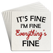 Bar Coaster | It's fine I'm fine by Homeportonline