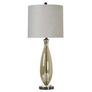 Smoke Glass Table Lamp Grey Shade