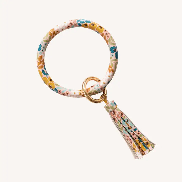 Floral Circle Wristlet Keyring by Wild Lark