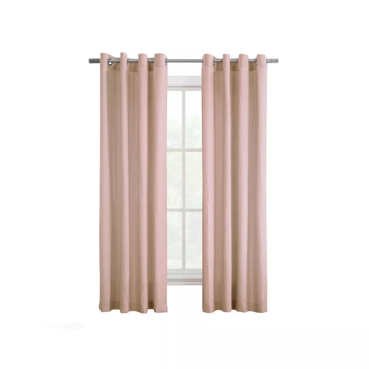 Harmony Grommet Top Panel 52" x 63" Rose by Homeportonline