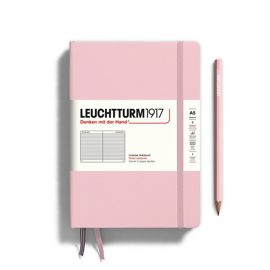 Notebooks - Medium (A5) Powder Hardcover Ruled by Homeportonline