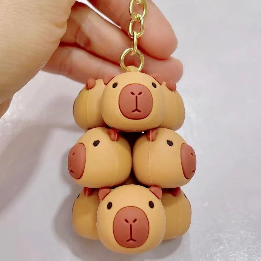 Keychain Charm Family of Capybara (Sold Individually) by Homeportonline
