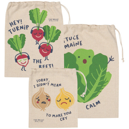 Produce Bag - Funny Food - Set of 3 by Homeportonline