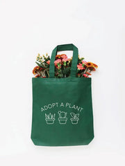 Adopt A Plant Tote Bag Small Green