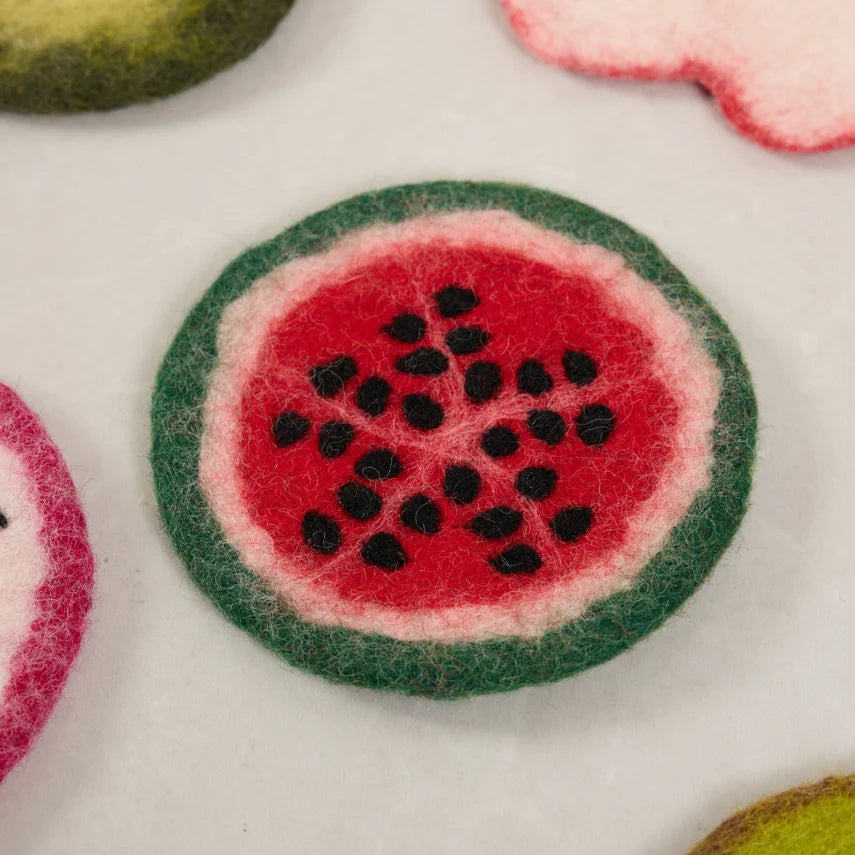 Handcrafted Wool Felt Fruits Coasters