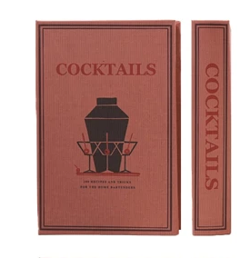 Book Storage Box "Cocktails" 10.25"x 6.75" by Homeportonline
