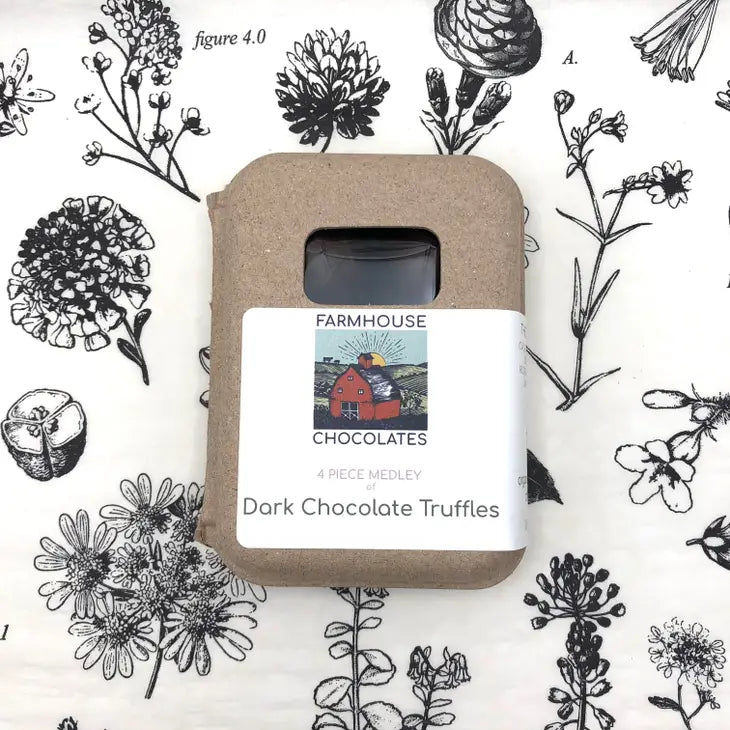 4 Piece Dark Chocolate Truffle Medley