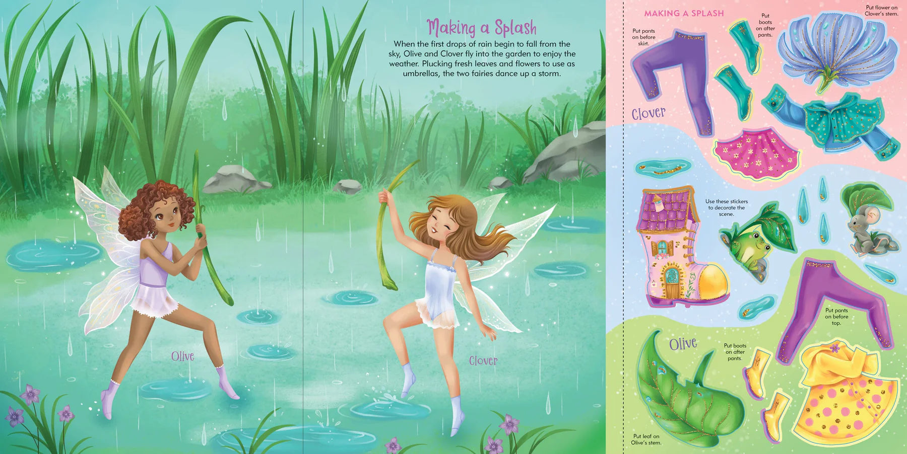 Sticker Doll Dress Up Book Fairies by Homeportonline
