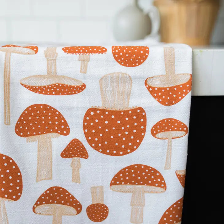Mushroom Tea Towel by Wild Lark