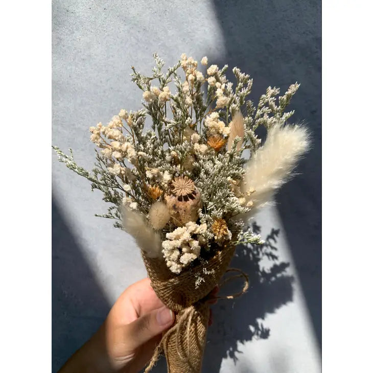 Dried Flowers Burlap Bouquet