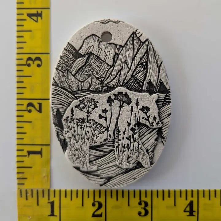 Pottery Ornament- Mountain Bear