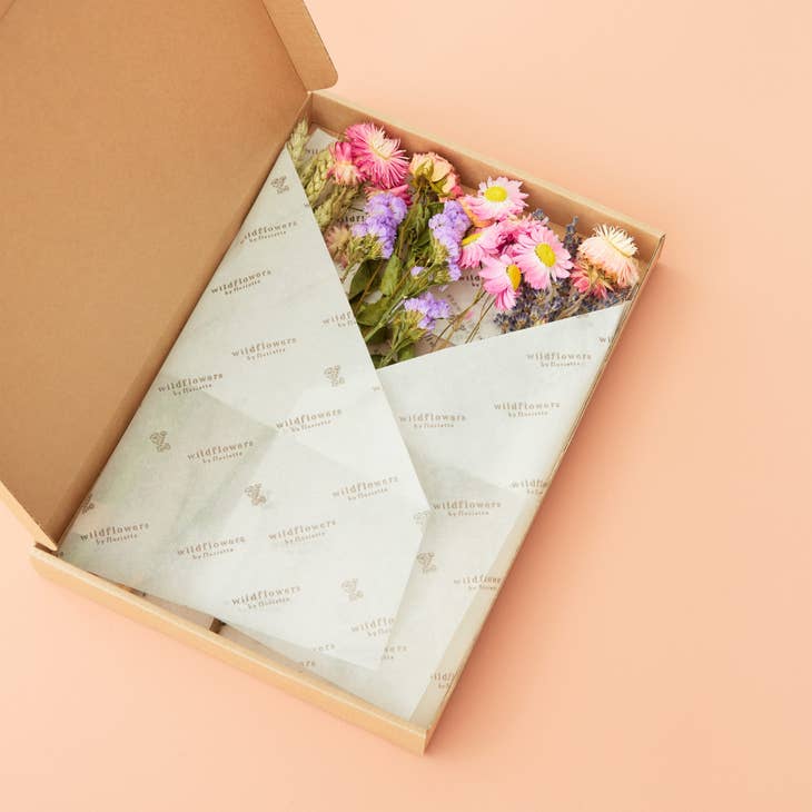 Christmas Gift Box - Dried Flowers in Letter Box - Pink by Wild Lark