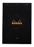 Rhodia 186009c Head Stapled Pad, 21 X 19.7 Cm - Black