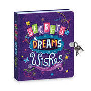 Peaceable Kingdom Secrets  Dreams and Wishes Glow in the Dark 6.25  Lock and Key  Lined Page Diary for Kids