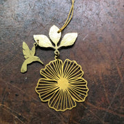 Hibiscus Hummingbird Ornament