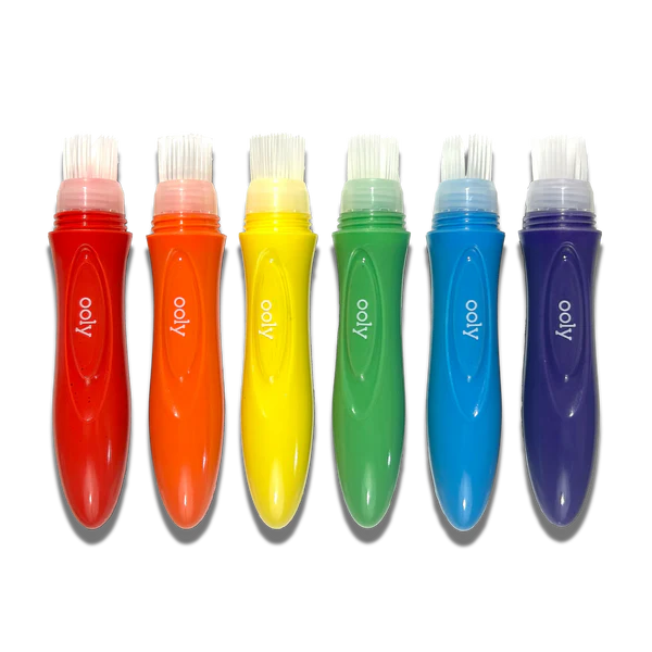 Easy Squeezy Poster Paint Brushes Set of 6 by Homeportonline