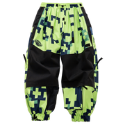 Kids Steeze 2L Shell Pants - Lime Block Camo