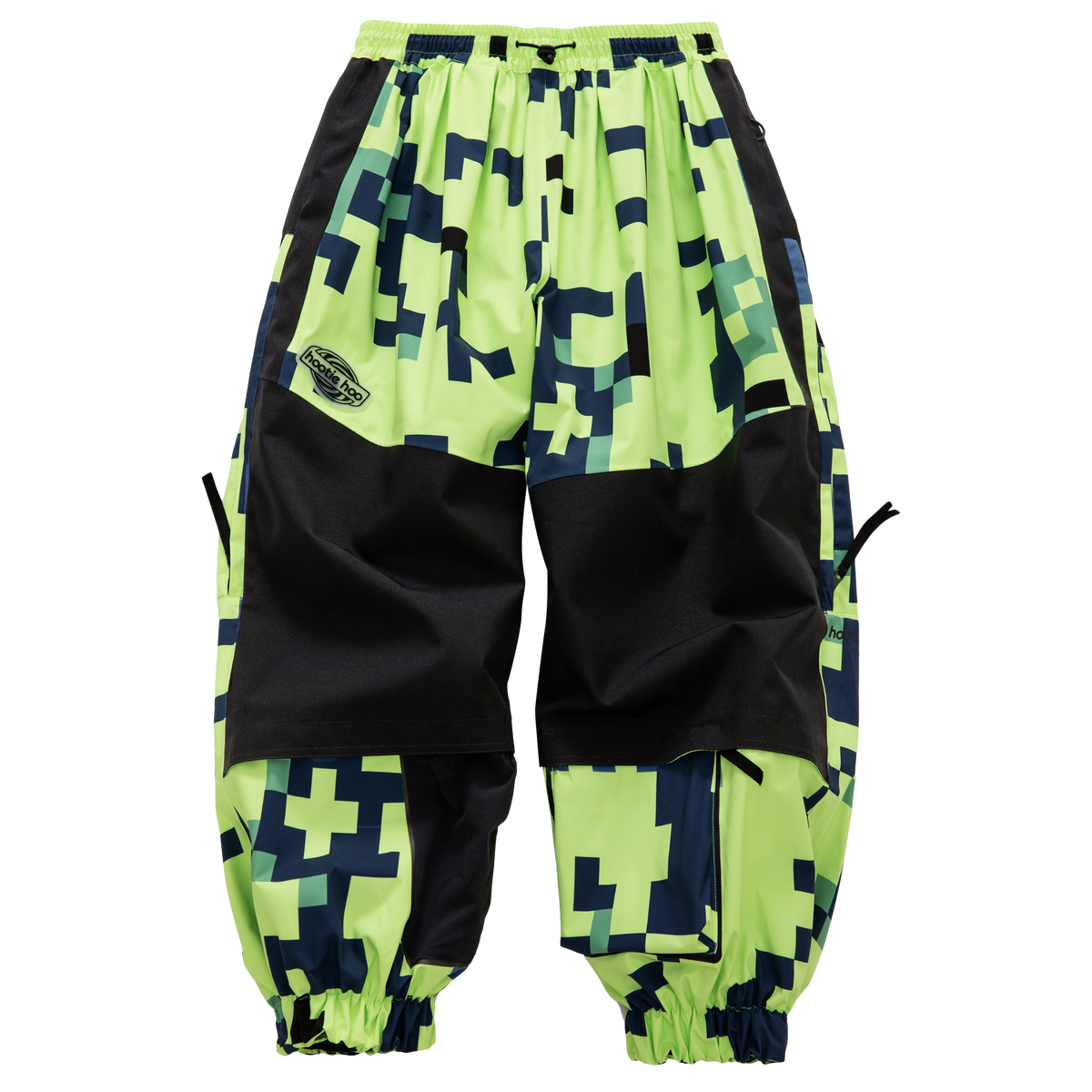 Kids Steeze 2L Shell Pants - Lime Block Camo