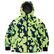 Kids Steeze 2L Shell Jacket - Lime Block Camo
