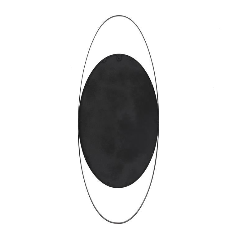 CosmoLiving Black Metal oval Wall Mirror by Homeportonline
