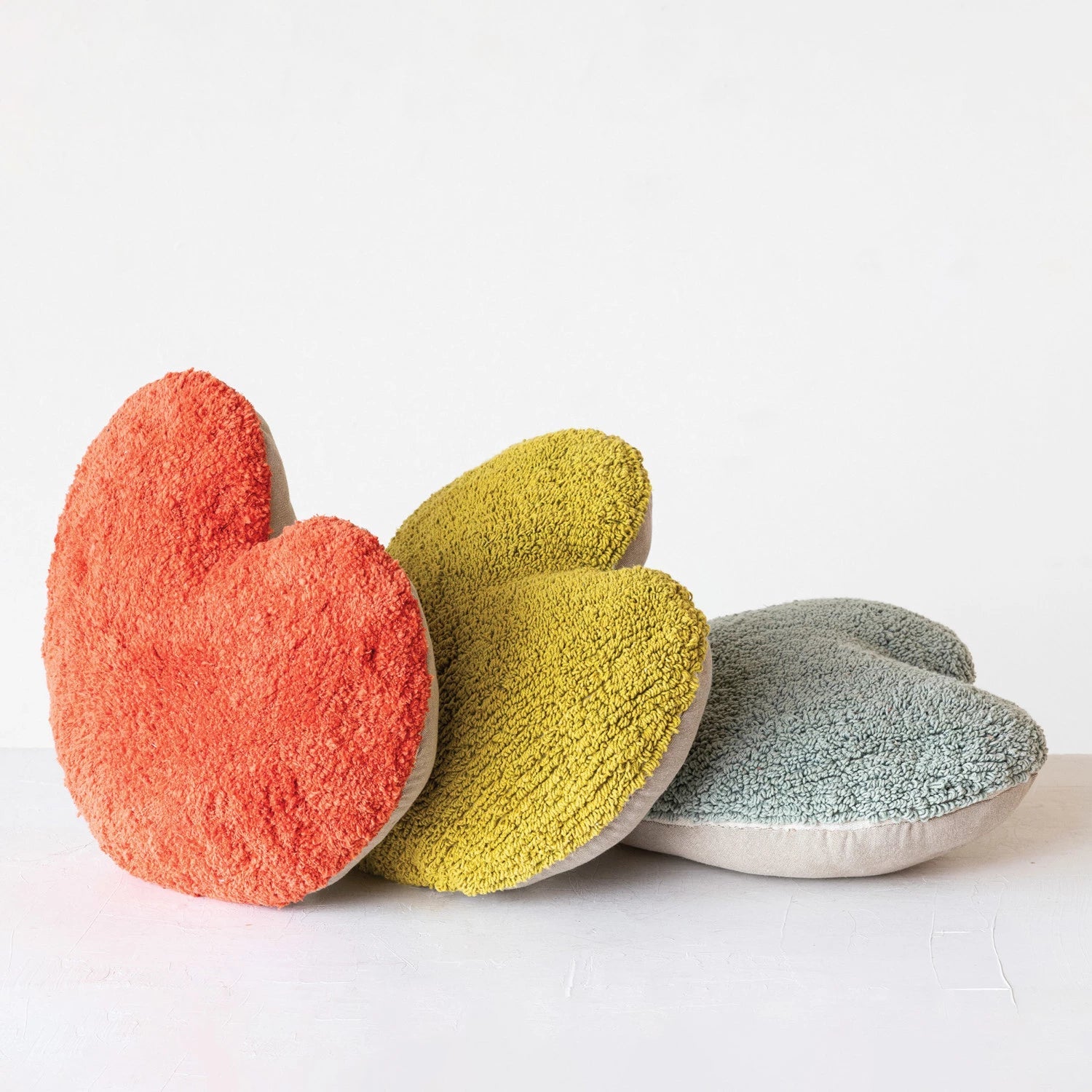 Pillow Tufted Heart Shaped 3 Colors 16"L (Sold Individually) by Homeportonline